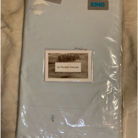 Le Telerie Toscane King size sheet set 470 Thread count - Picture 2 of 6